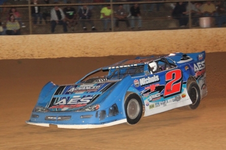 Dennis Franklin heads to victory at Fayetteville. (Gene Lefler)