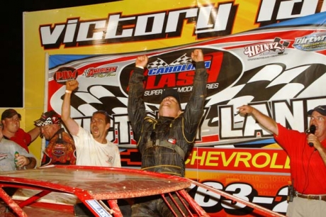 Tim Allen celebrates his first Clash victory. (Randy Houser)