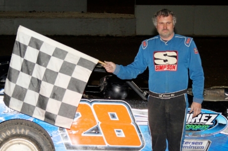 Dennis Erb Jr. in victory lane at La Salle. (Jeff Hall)