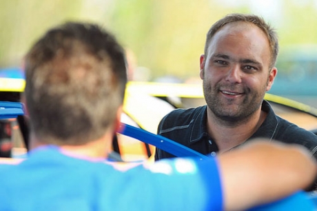 Donny Schatz at Hibbing (Minn.) Speedway. (chrisburback.com)