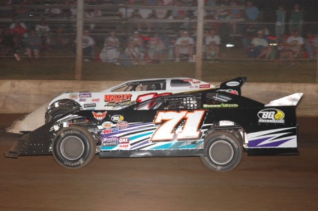 Rick Hanestad (71) overtakes Pat Doar at Eagle Valley. (chrisburback.com)