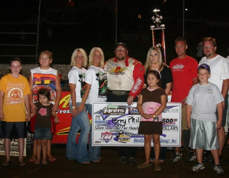 Supporters join Terry Phillips at I-44. (Ron Mitchell)