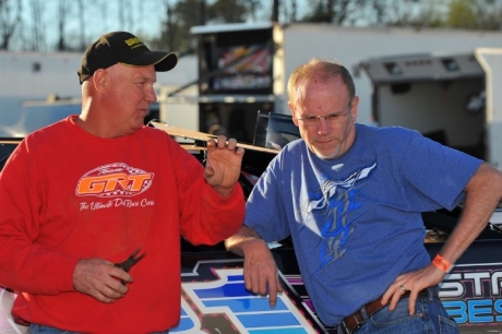 GRT's Joe Garrison (right) with Skip Arp in 2017. (mrmracing.net)