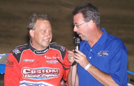 Steve Francis enjoys his trip to victory lane. (Henry Kohlhaas kohlsracingphotos.com)