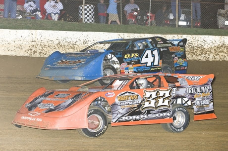 McGuire (41) overtakes Johnson (32). (Jeff Eissing)