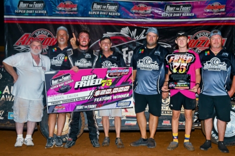 Tanner English in victory lane. (Zackary Washington/Simple Moments Photography)