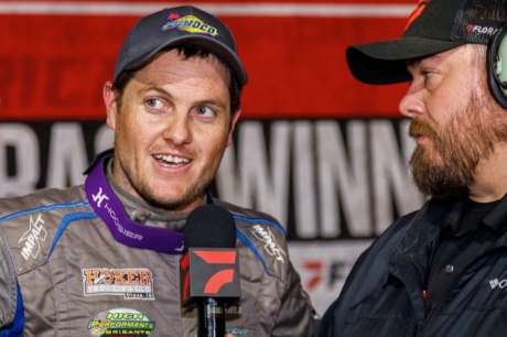 Ricky Thornton Jr. talks about his Senoia victory. (praterphoto.com)