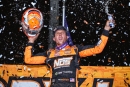 Nick Hoffman notched his series-leading fourth World of Outlaws Case Late Model Series victory of the season June 22 at Brownstown (Ind.) Speedway's Hoosier Dirt Classic. (Ryan Roberts)