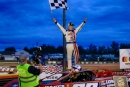 Bobby Pierce climbs atop his car to celebrate July 1's XR Super Series victory at Proctor (Minn.) Speedway. He earned $15,000. (highsideraceshots.com)