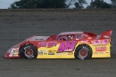 Shannon Babb of Moweaqua, Ill., led all 75 laps to win the $15,000 Kevin Roderick Memorial on Sept. 3, 2004, at Kankakee (Ill.) Motor Speedway with the World Dirt Racing League PolyDome Super Series. (mikerueferphotos.photoreflect.com)