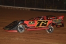 Hometown driver Michael Norris heads for a Jay&#039;s Automotive United Late Model Series victory Aug. 9 at Lernerville Speedway in Sarver, Pa. (Howie Balis)