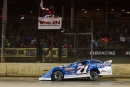 Hudson O&#039;Neal takes the checkers Sept. 6 at Eldora Speedway for his second straight $12,000 semifeature victory during World 100 weekend. (Zach Yost)