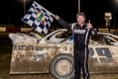 Daniel Woody earned $4,000 for a Crate Late Model victory Sept. 14 at East Bay Raceway Park in Gibsonton, Fla. (Matt Butcosk)