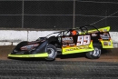 Mike Mullen heads for a Sept. 14 Wabam Dirt Kings Tour victory at Outagamie Speedway in Seymour, Wis. (Chad Marquardt)