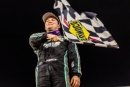 Bobby Pierce celebrates atop his car Sept. 21 for his 20th annual Lucas Oil Late Model Knoxville Nationals victory at Knoxville (Iowa) Raceway. (heathlawsonphotos.com)