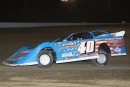 Jeremiah Hurst heads for his $3,000 Dirt Stars victory in IMCA competition Sept. 28 at Davenport (Iowa) Speedway. (mikerueferphotos.photoreflect.com)