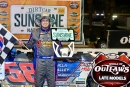 Garrett Alberson of Las Cruces, N.M., outdueled Jimmy Owens for his first career World of Outlaws Series victory, worth $20,000 at Volusia Speedway Park. (joshjamesartwork.com)