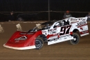 Cade Dillard heads for a $10,000 Ronny Adams Memorial victory March 7 on the Comp Cams Super Dirt Series at Boothill Speedway in Greenwood, La. (scottscustomart.com)